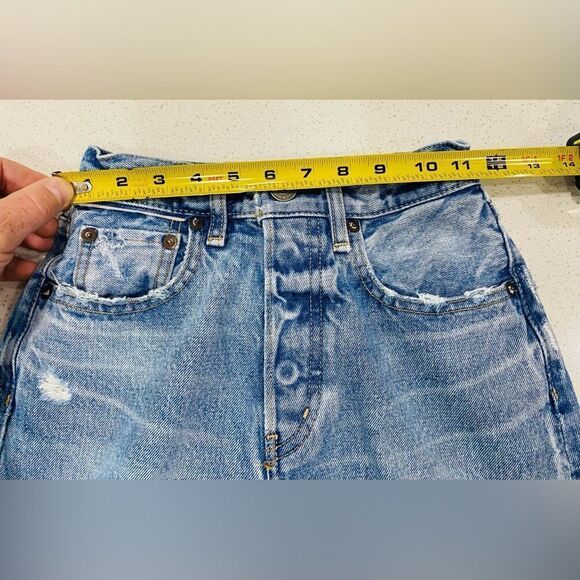 Moussy Vintage 23x30 Distressed Wide Straight Denim Button Fly Jeans Japan/EUC - Picture 8 of 12